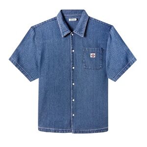 Enchanté by Daniel Ricciardo Indigo Stripe Work Shirt-100% cotton denim-S